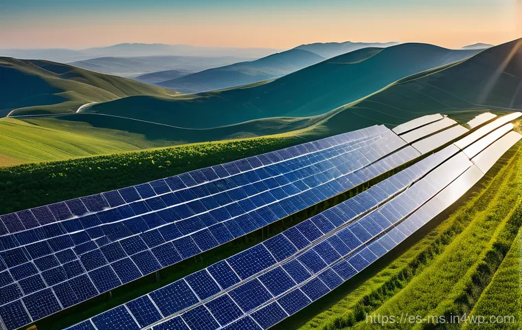 과학적 발견과 지속 가능한 발전 - Prompt for "Renewable Energy Harmony":**
"A breathtaking, panoramic landscape bathed in golden sunli...