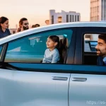 주요 과학적 발견에 대한 대중의 반응 - **Prompt 1: The Dawn of a New Era in Transportation**
    "A vibrant, eye-level shot capturing a div...