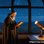 과학적 발견의 역사적 맥락 - A detailed Renaissance-era scientific study room scene featuring a scholar wearing period-appropriat...